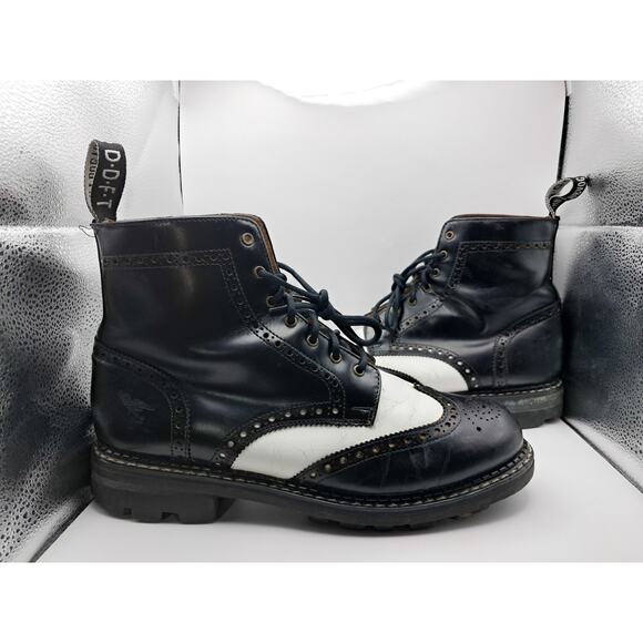 John Fluevog Other - Size 11M - Vintage 80s John Fluevog Boots Black White Leather Two Tone Rare”